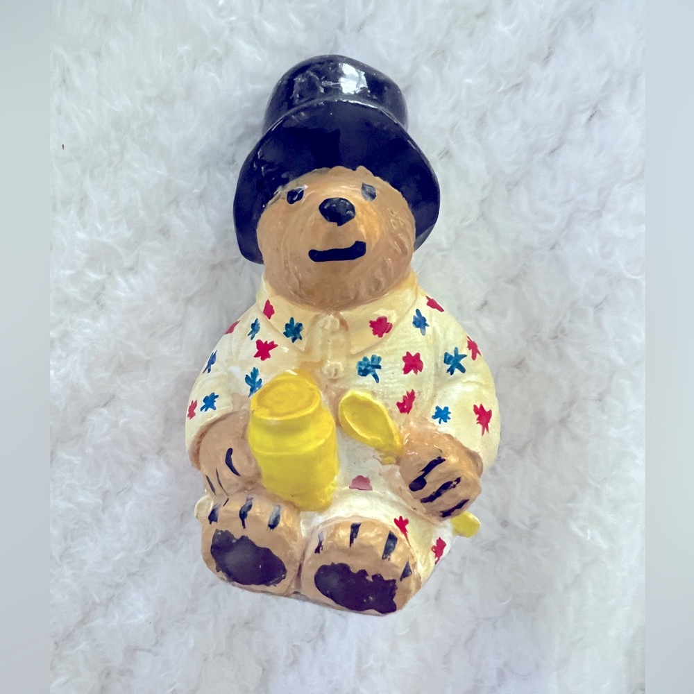 Vintage Paddington honey Bear in Pyjamas Hand Painted Plaster Ornament 1970s 80s - Picture 3 of 13